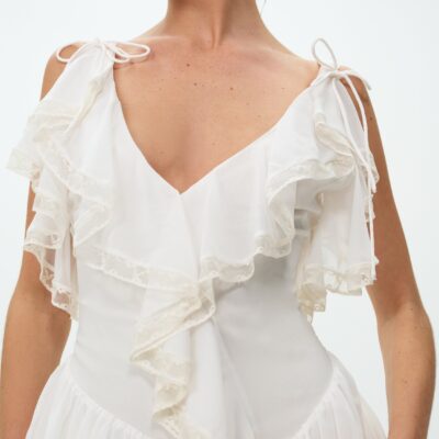For Love & Lemons Layla Asymmetrical Mini Dress - Image 2