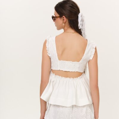 For Love & Lemons Laura Eyelet Top - Image 2