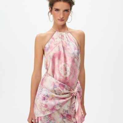 For Love & Lemons Lani Halter Mini Dress - Image 1