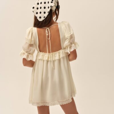 For Love & Lemons Juniper Puff Sleeve Mini Dress - Image 2