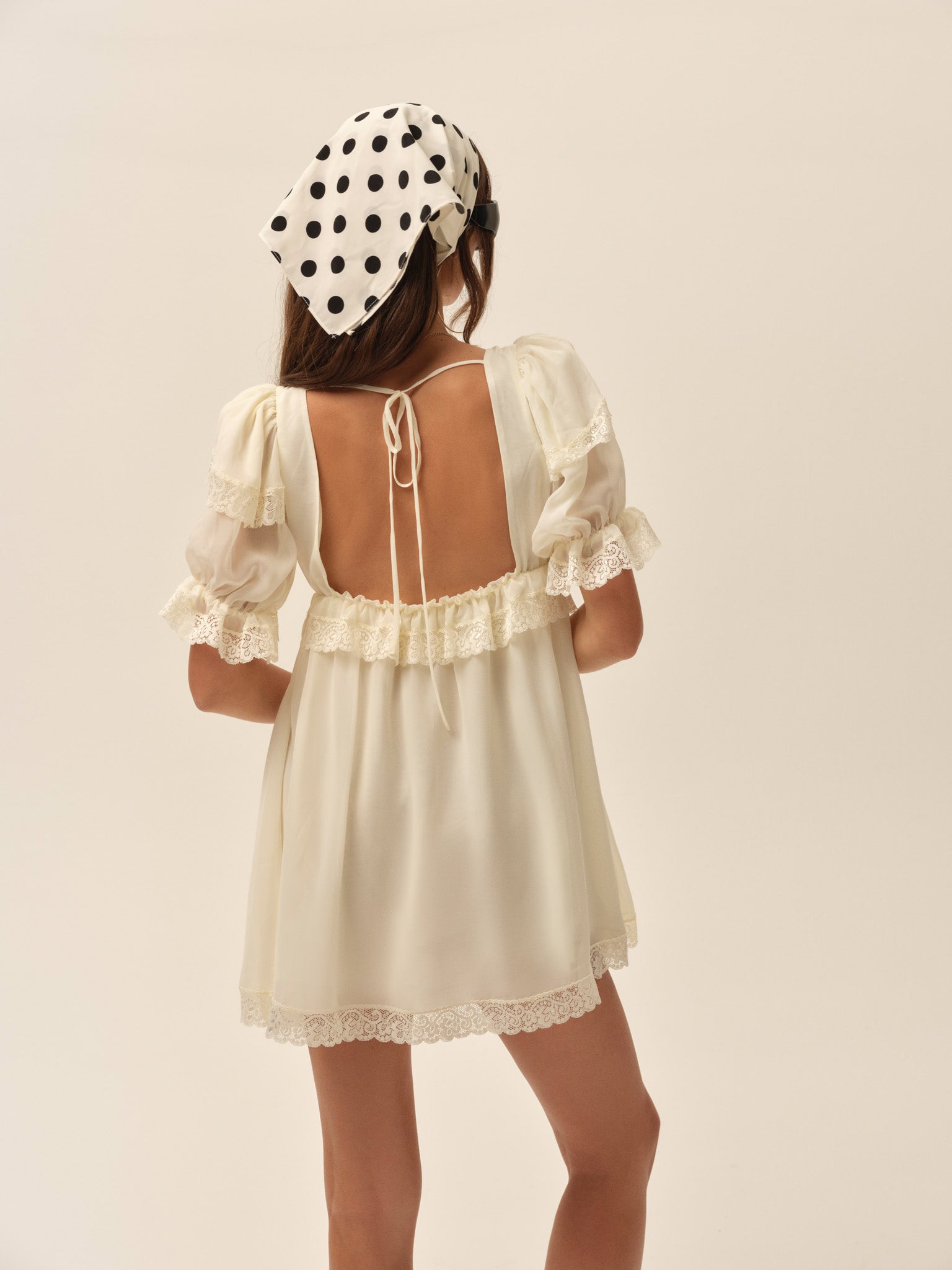 MNFO041026035745318_2 For Love & Lemons Juniper Puff Sleeve Mini Dress - Image 2
