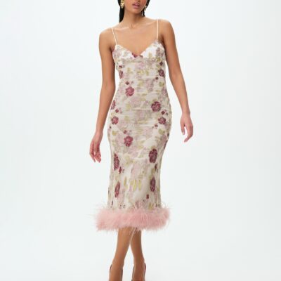 For Love & Lemons Josephine Floral Midi Dress - Image 1