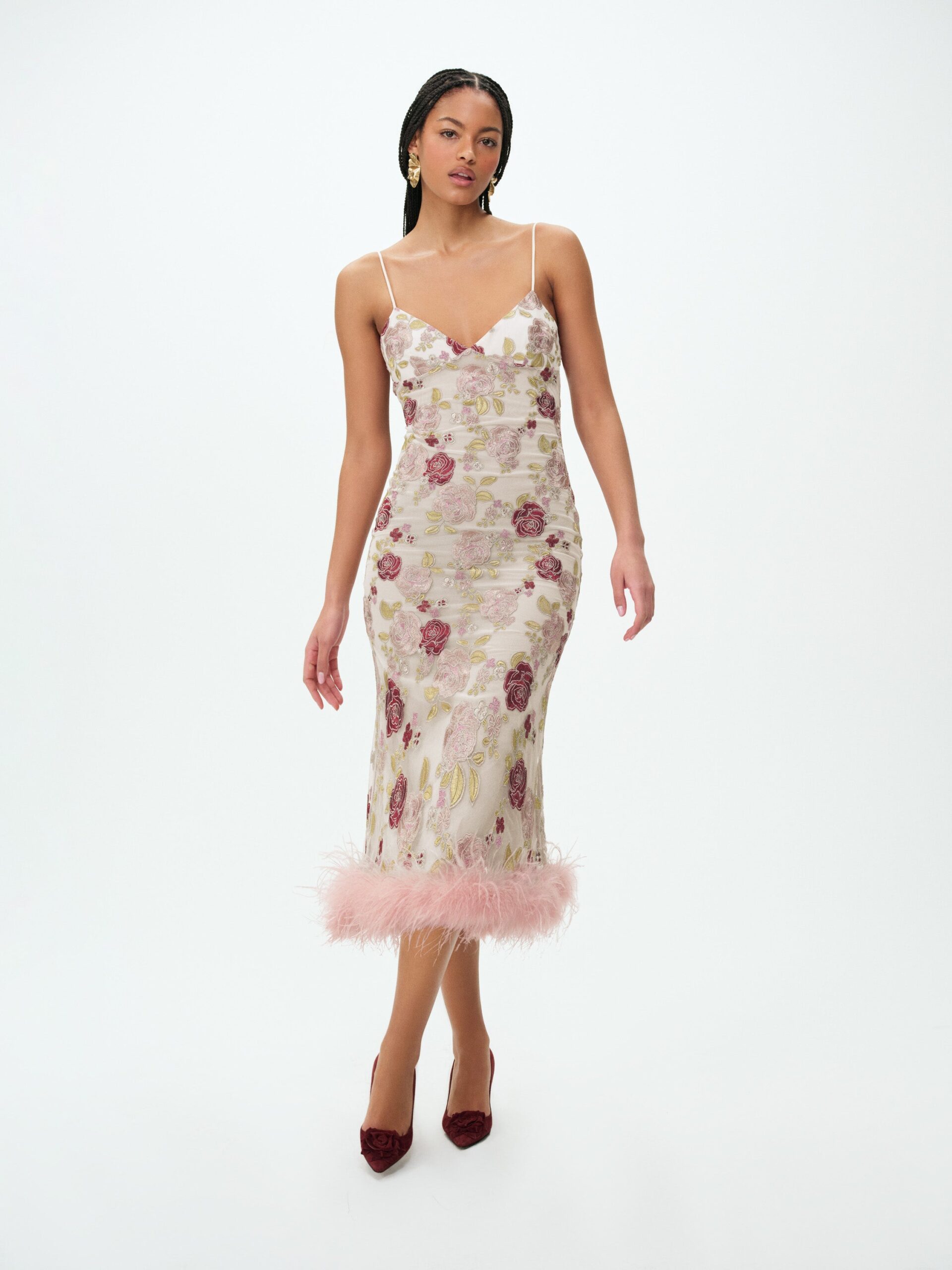 For Love & Lemons Josephine Floral Midi Dress - Image 1