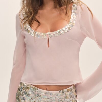 For Love & Lemons Joanne Scoop Neck Top - Image 2