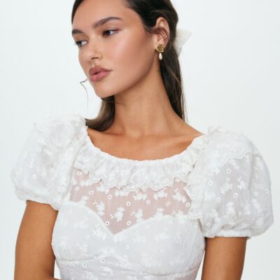 For Love & Lemons Hamptons Eyelet Mini Dress - Image 2