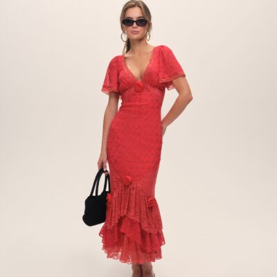 For Love & Lemons Hamptons Eyelet Maxi Dress - Image 1