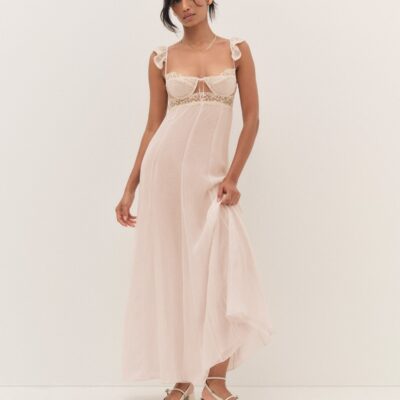 For Love & Lemons Gilded Lace Maxi Slip Dress - Image 1