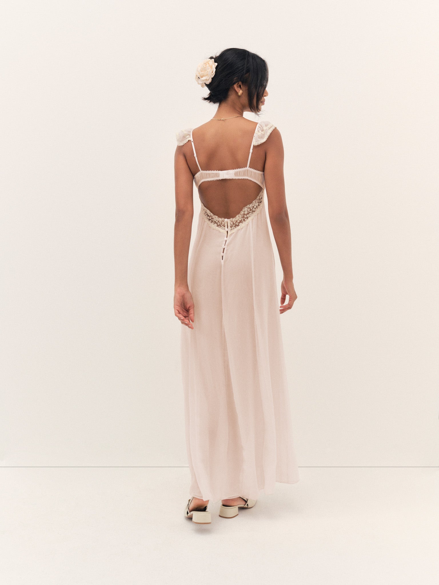 For Love & Lemons Gilded Lace Maxi Slip Dress - Image 3