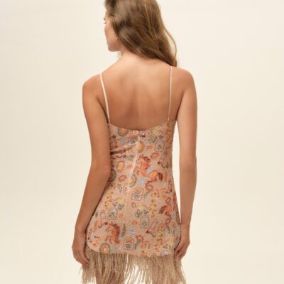 For Love & Lemons Giddy Up Beaded Mini Dress - Image 2