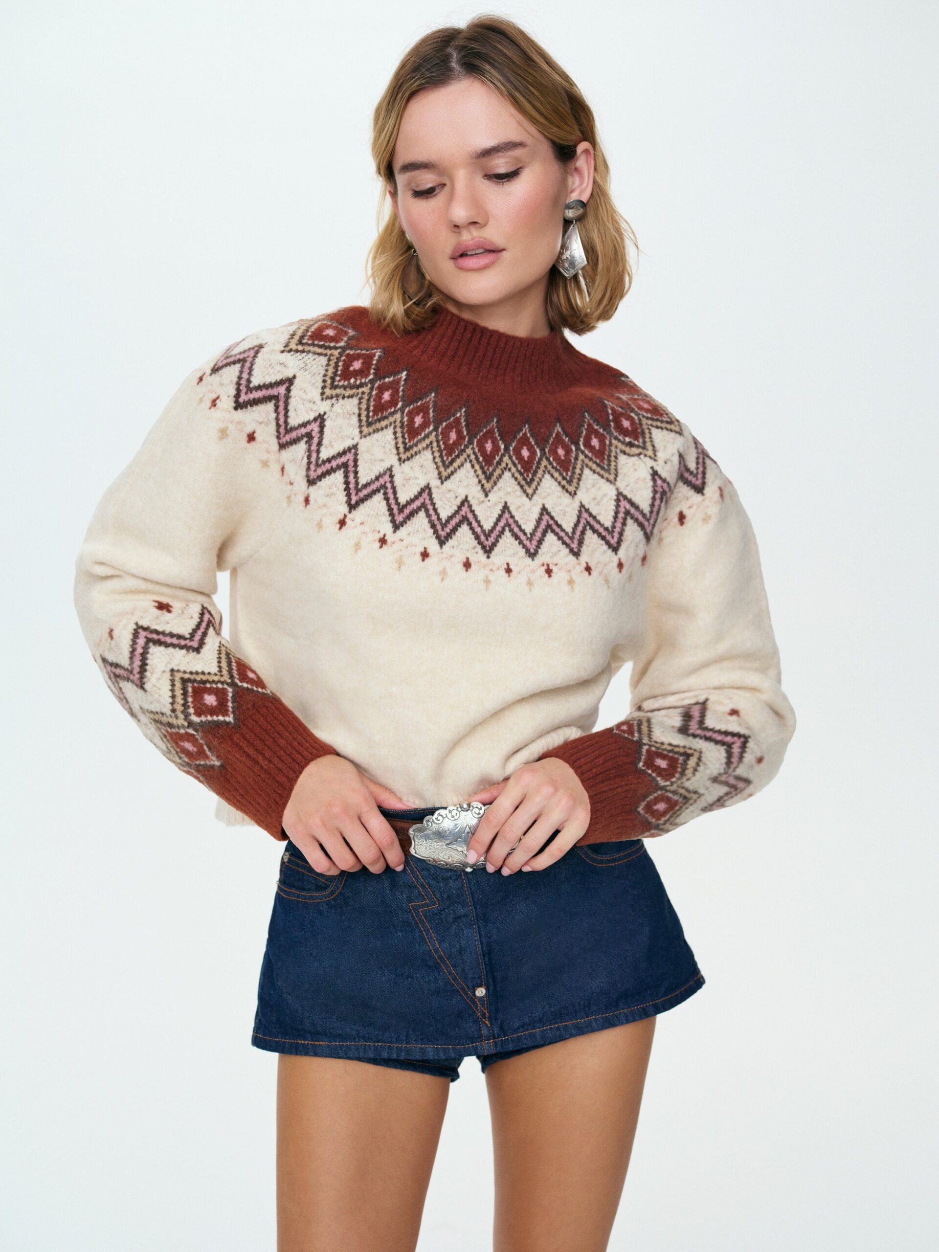 For Love & Lemons Fair Isle Sweater - Image 1
