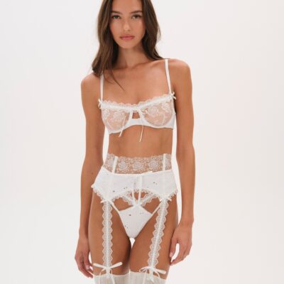 For Love & Lemons Eyelet Rose Garter Belt - Image 2