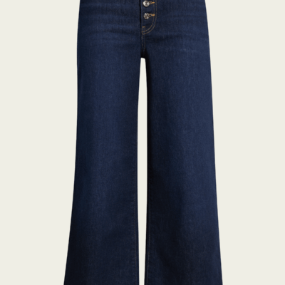 FRAME Le Pixie Slim Palazzo Exposed Button - Image 1