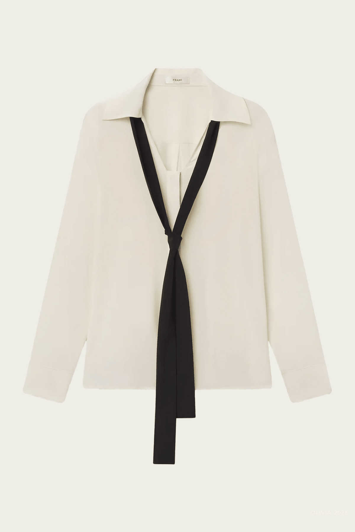 FRAME The Contrast Tie Shirt - Image 1