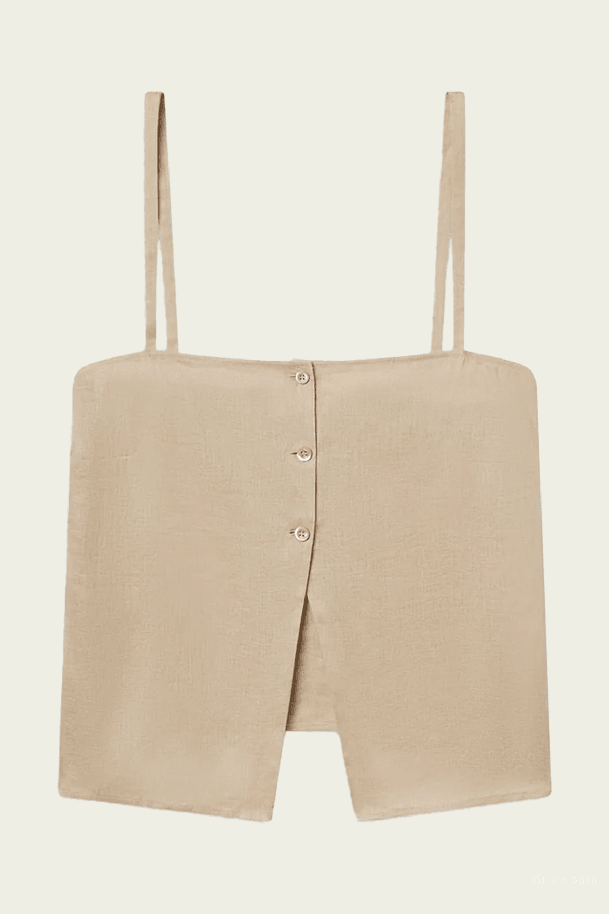 FRAME The Linen Button Cami - Image 1