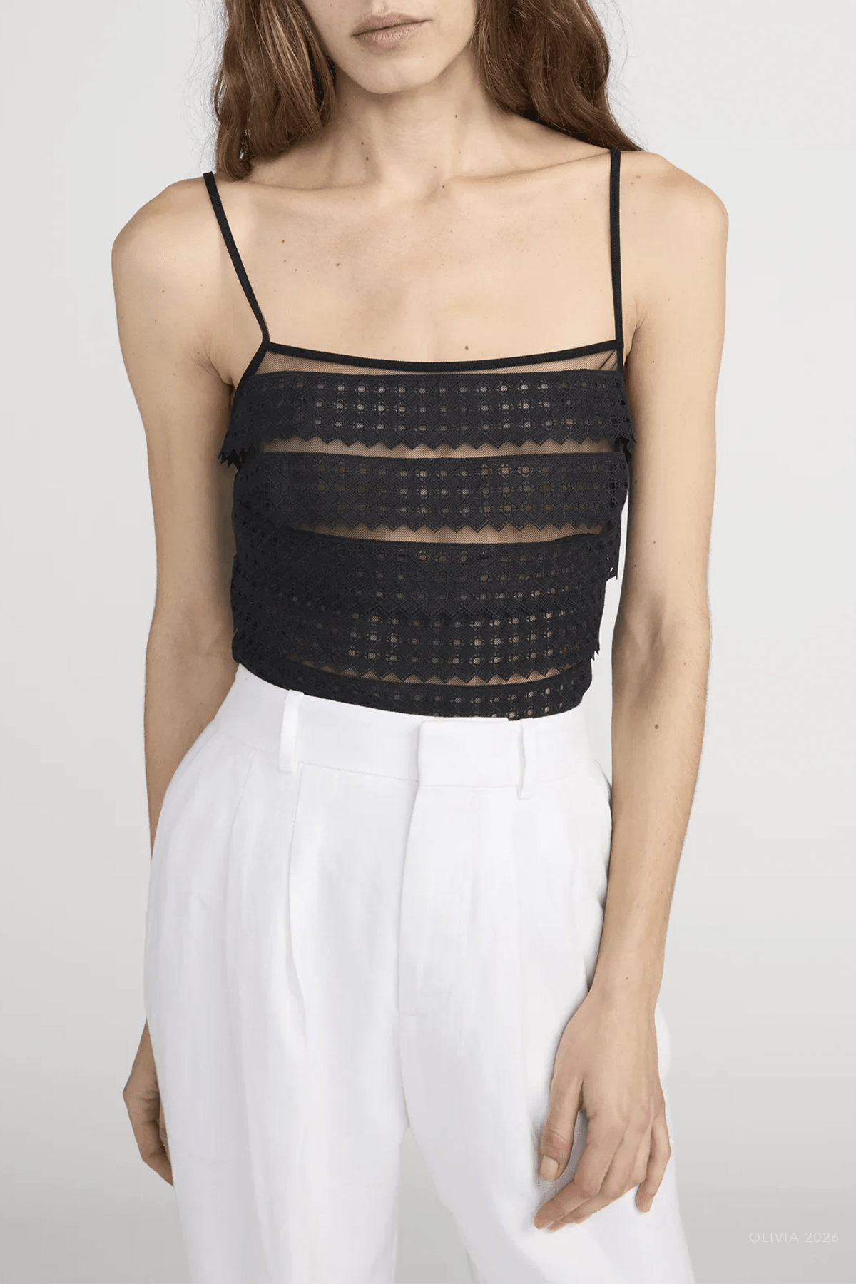 MNFRAM051026010950122_2 FRAME The Lattice Crochet Cami - Image 2