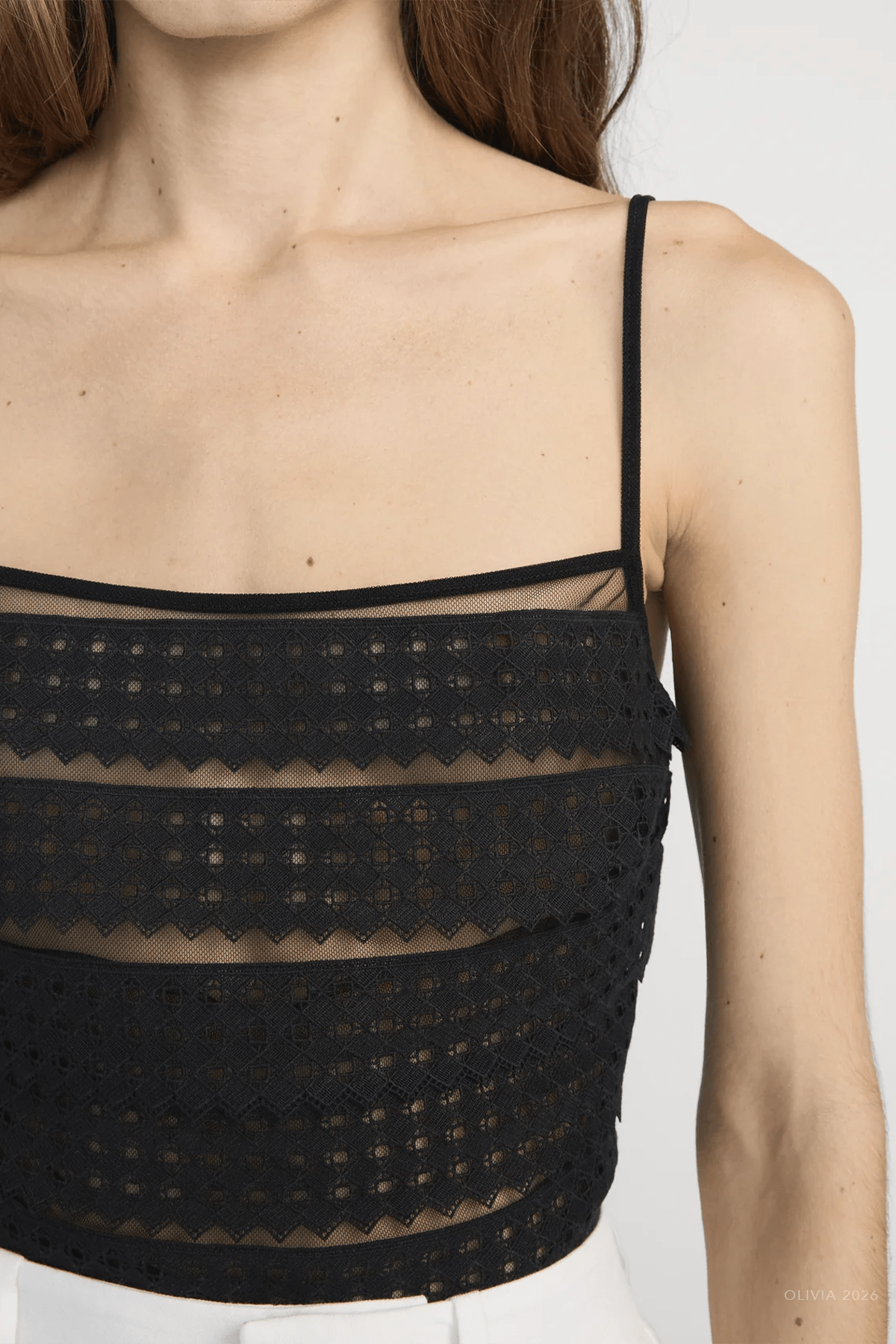 MNFRAM051026010950122_3 FRAME The Lattice Crochet Cami - Image 3