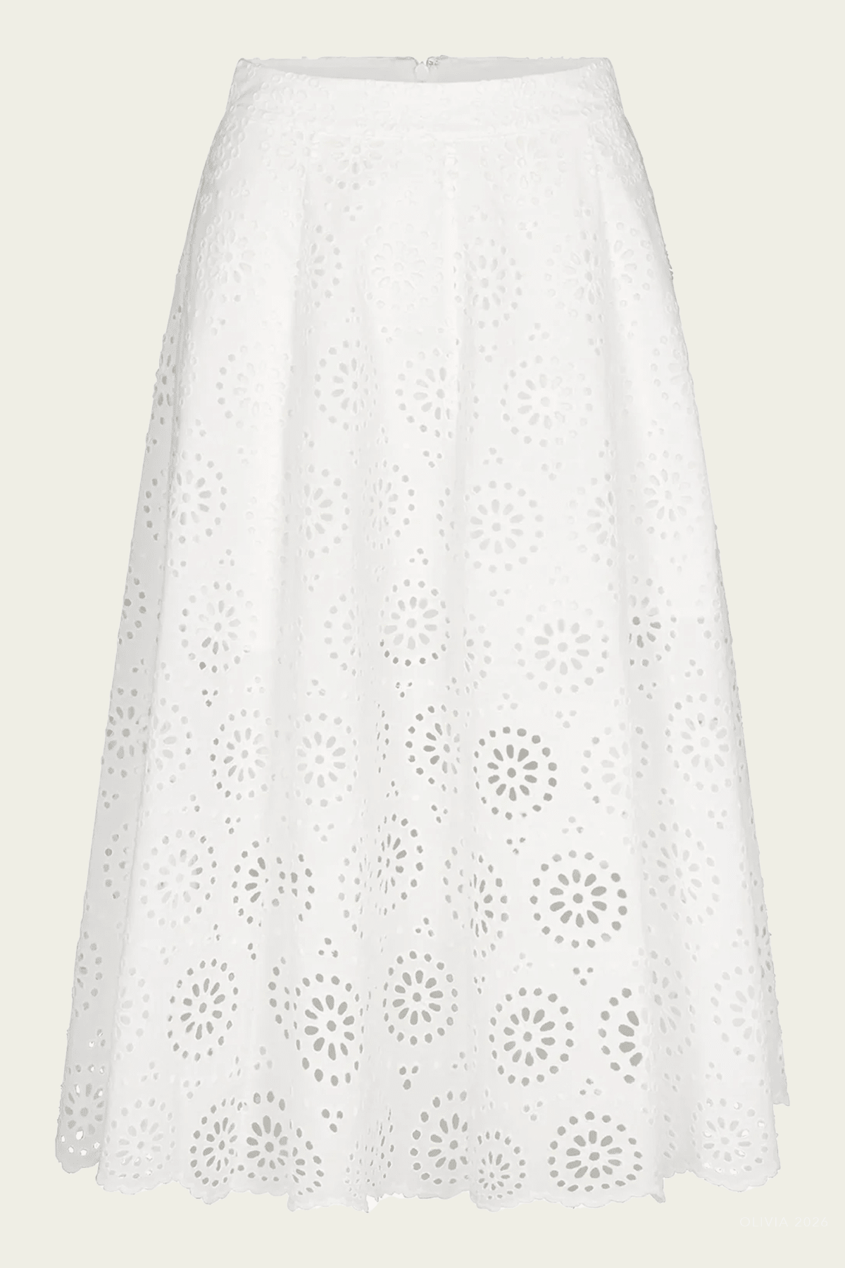 FRAME The Solstice Eyelet Skirt - Image 1