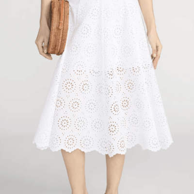 FRAME The Solstice Eyelet Skirt - Image 2