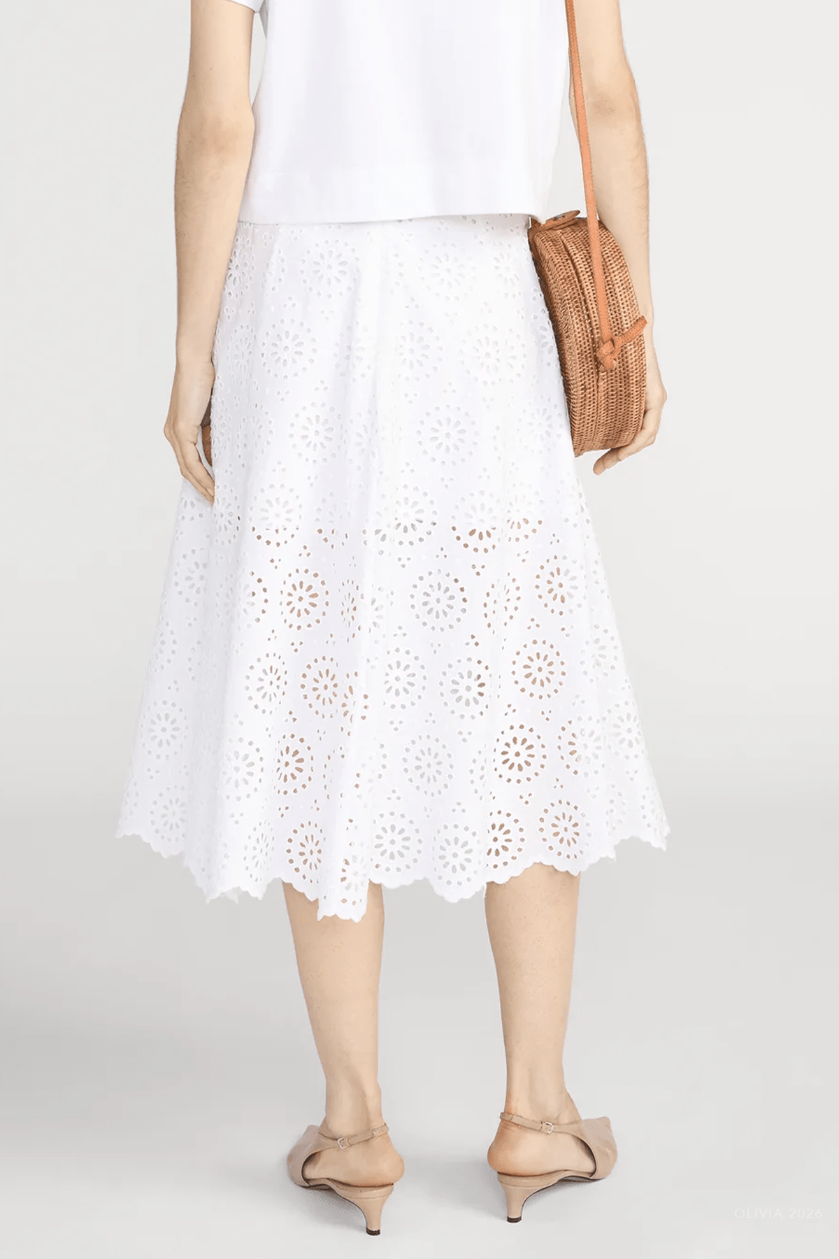 MNFRAM051026010950123_3 FRAME The Solstice Eyelet Skirt - Image 3