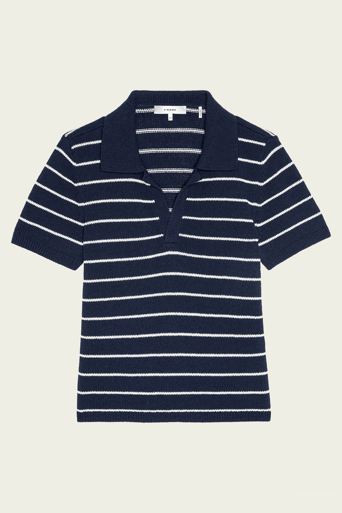 FRAME The Striped Easy Polo - Image 1