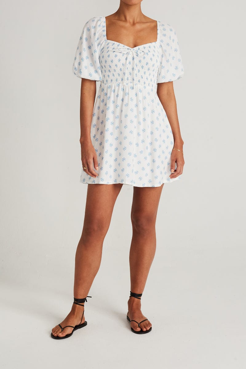 MNFTB121026061529022_2 Faithfull The Brand Galicia Mini Dress Cairo Floral Print Blue - Image 2