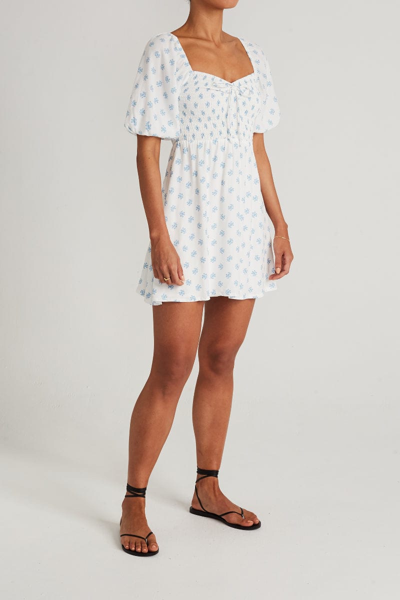 MNFTB121026061529022_3 Faithfull The Brand Galicia Mini Dress Cairo Floral Print Blue - Image 3