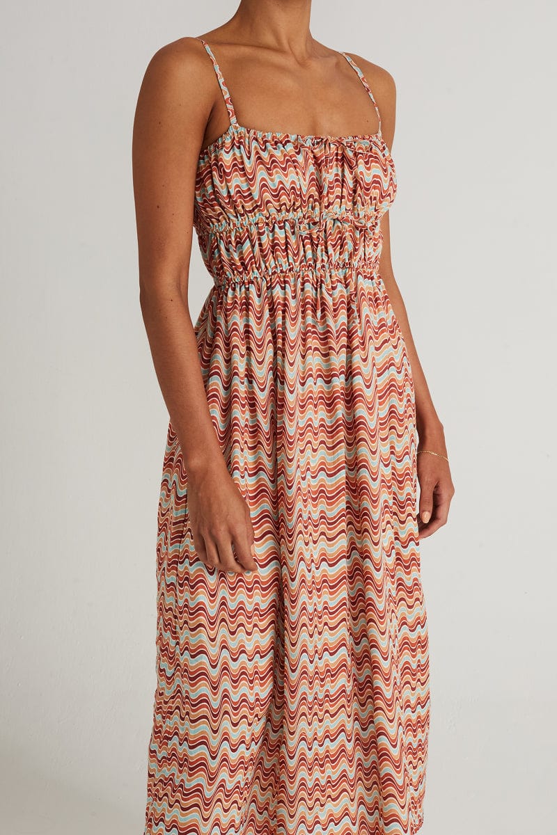 Faithfull The Brand Francesca Midi Dress Vadella Print Dusk - Image 2