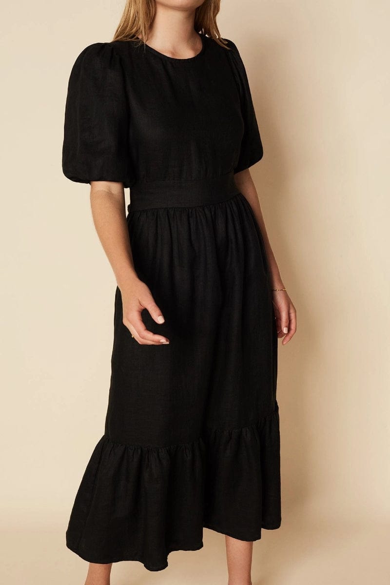 MNFTB121026061529030_2 Faithfull The Brand Janielle Midi Dress Plain Black - Image 2