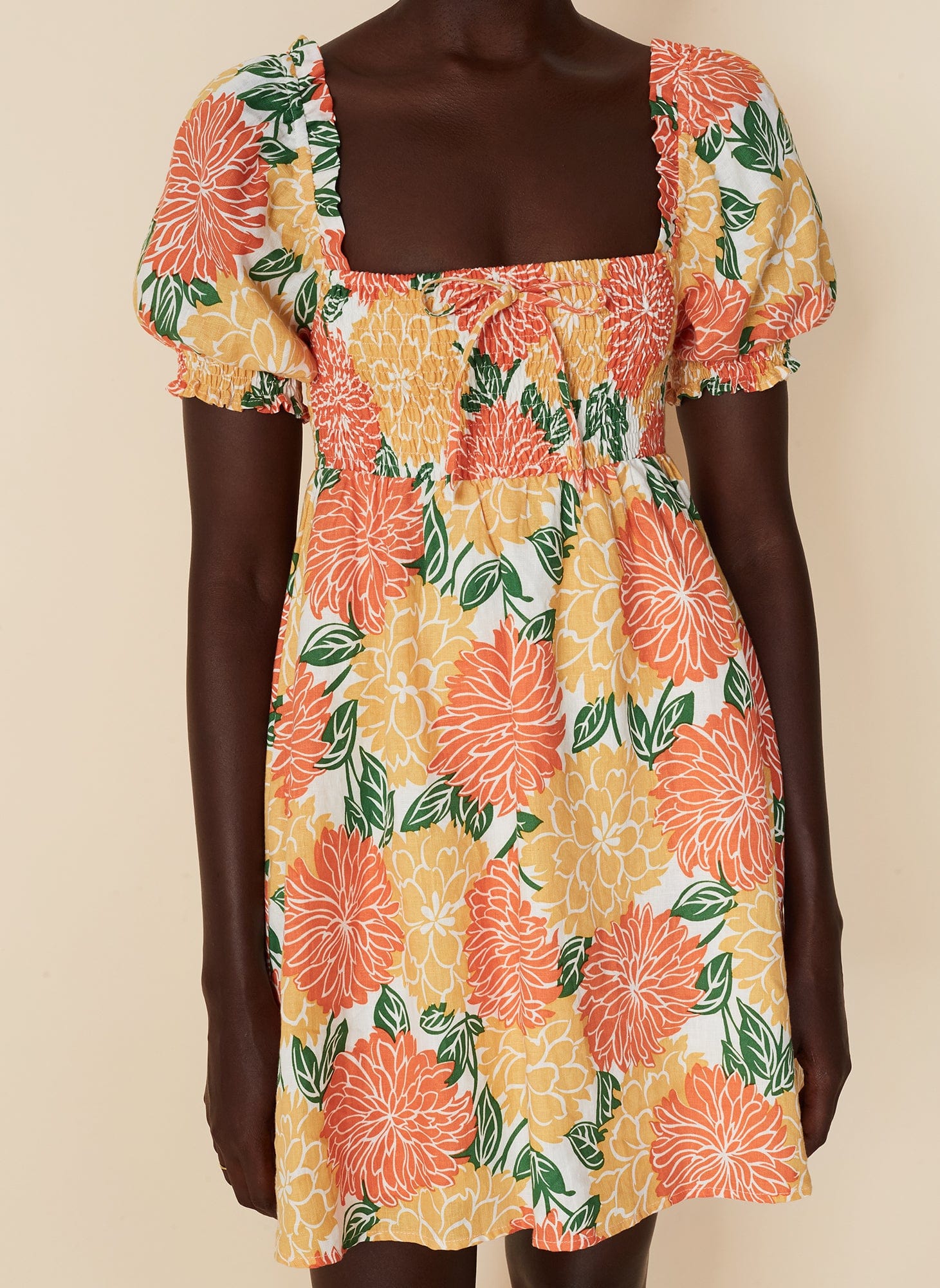 Faithfull The Brand Miguelina Mini Dress Mariposa Floral Print - Image 1