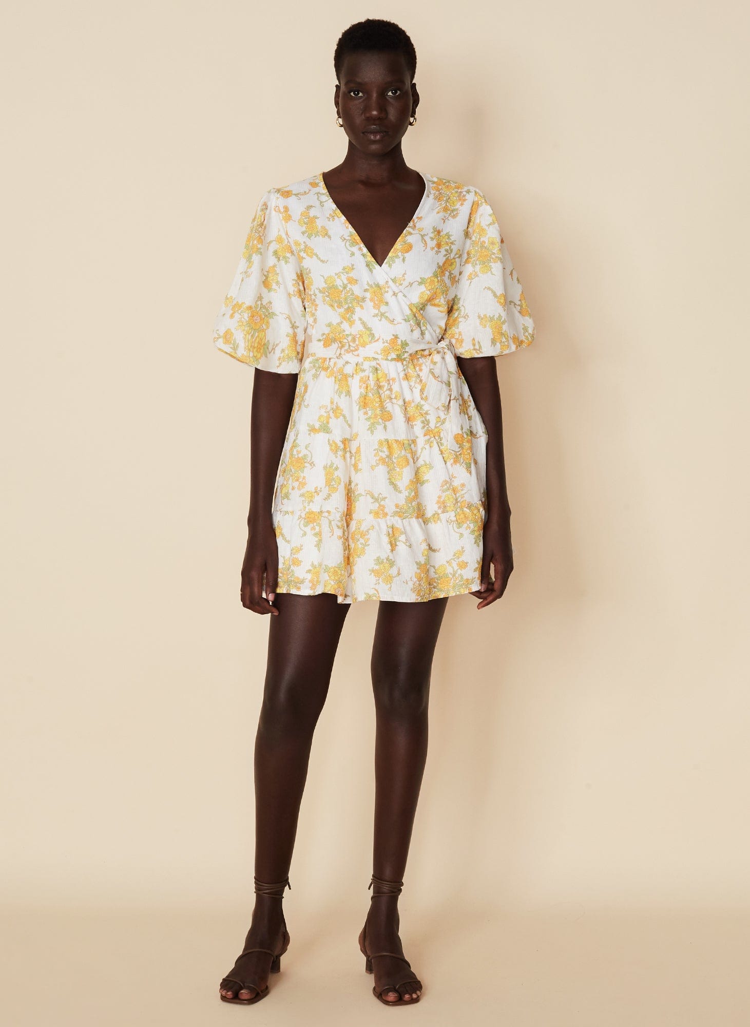 MNFTB121026061529035_2 Faithfull The Brand Rooney Wrap Mini Dress Linden Floral Print - Image 2