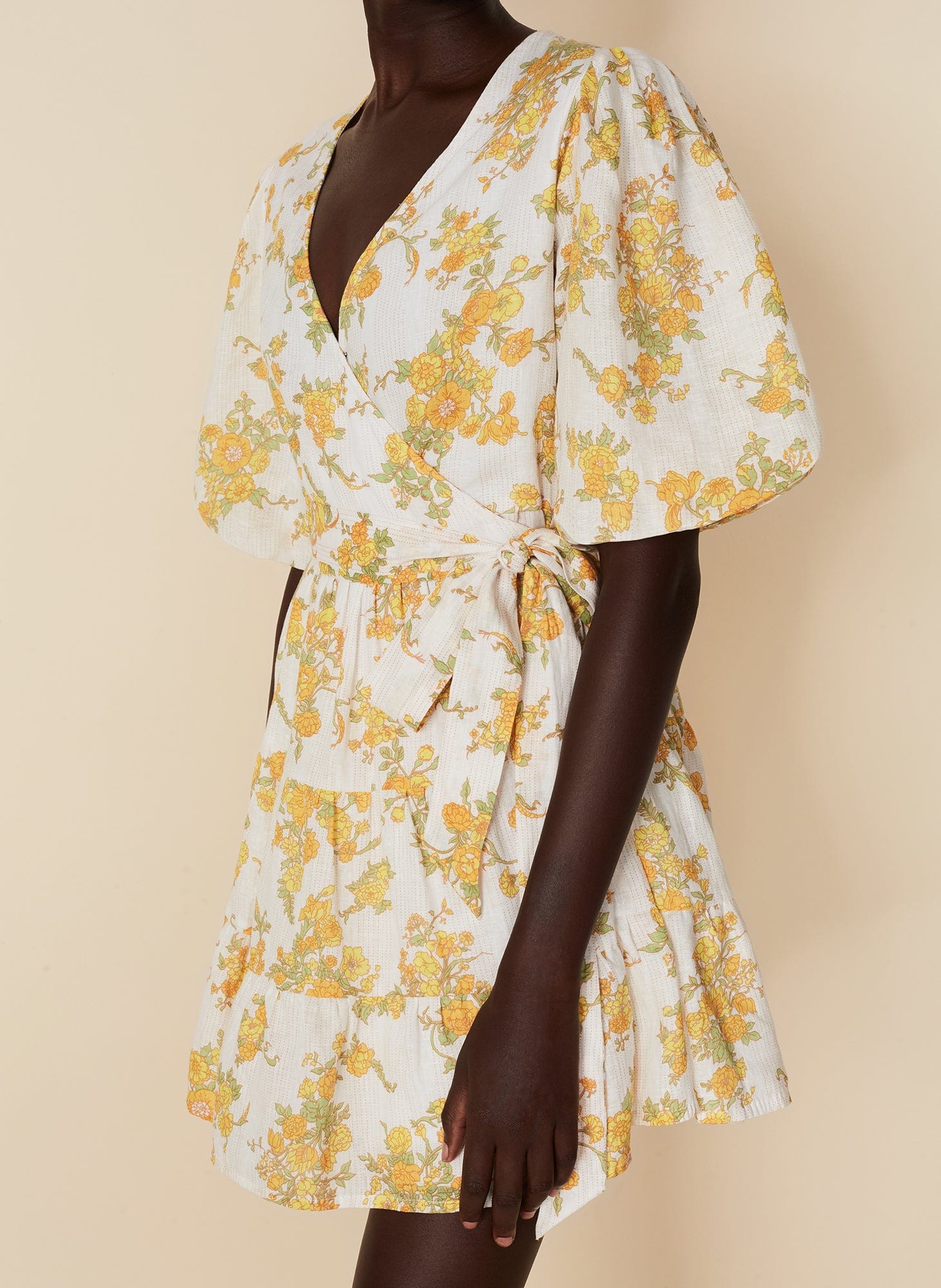 MNFTB121026061529035_3 Faithfull The Brand Rooney Wrap Mini Dress Linden Floral Print - Image 3