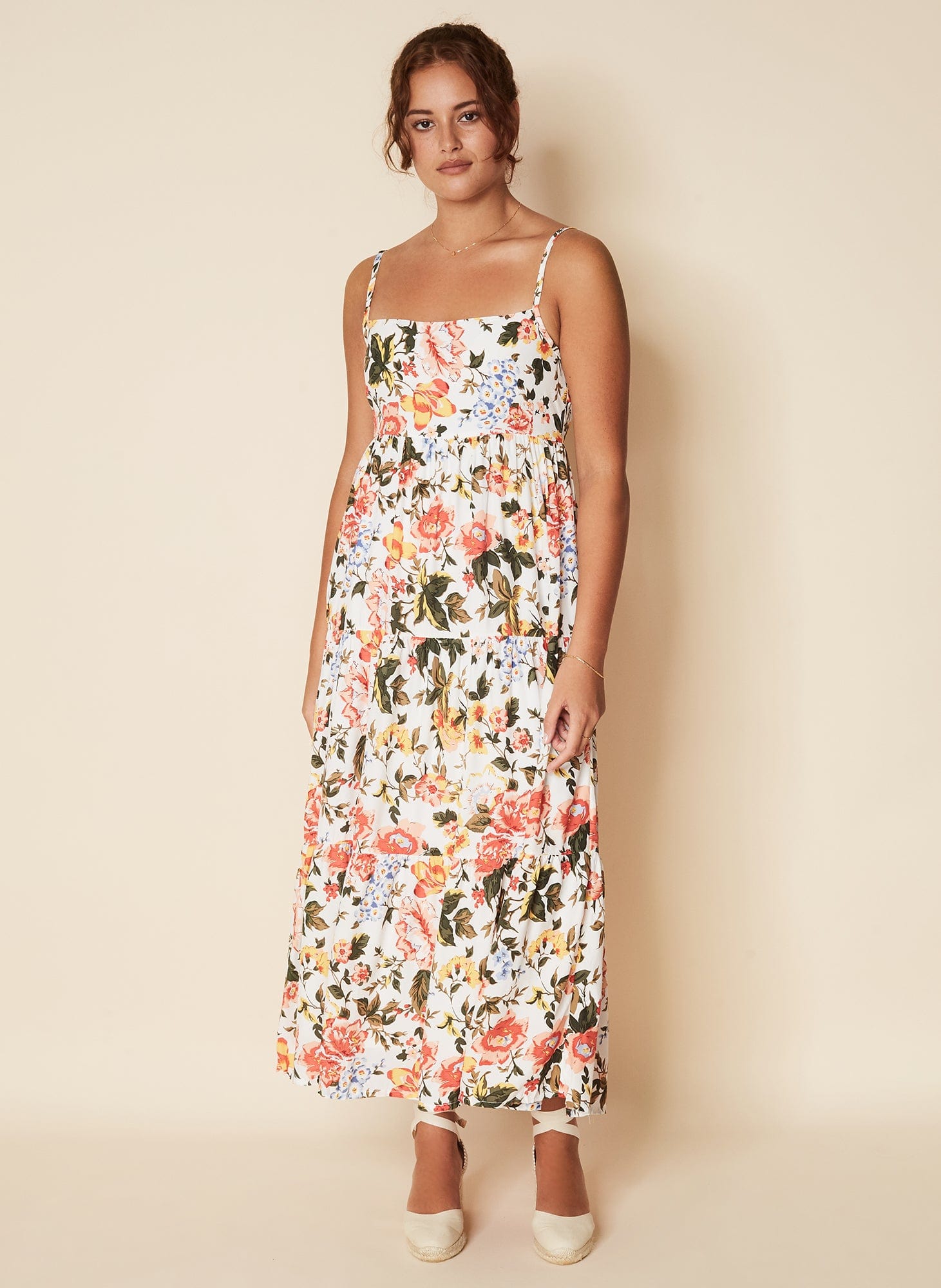 Faithfull The Brand Corvina Midi Dress Teatro Floral Print - Image 1