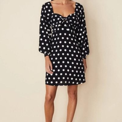 Faithfull The Brand Isobel Mini Dress Emelda Dot Print - Image 1