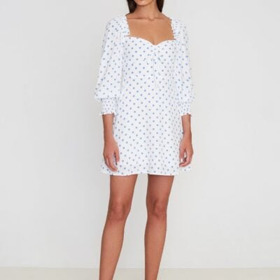 Faithfull The Brand Arianne Mini Dress Maurice Dot Print - Image 2