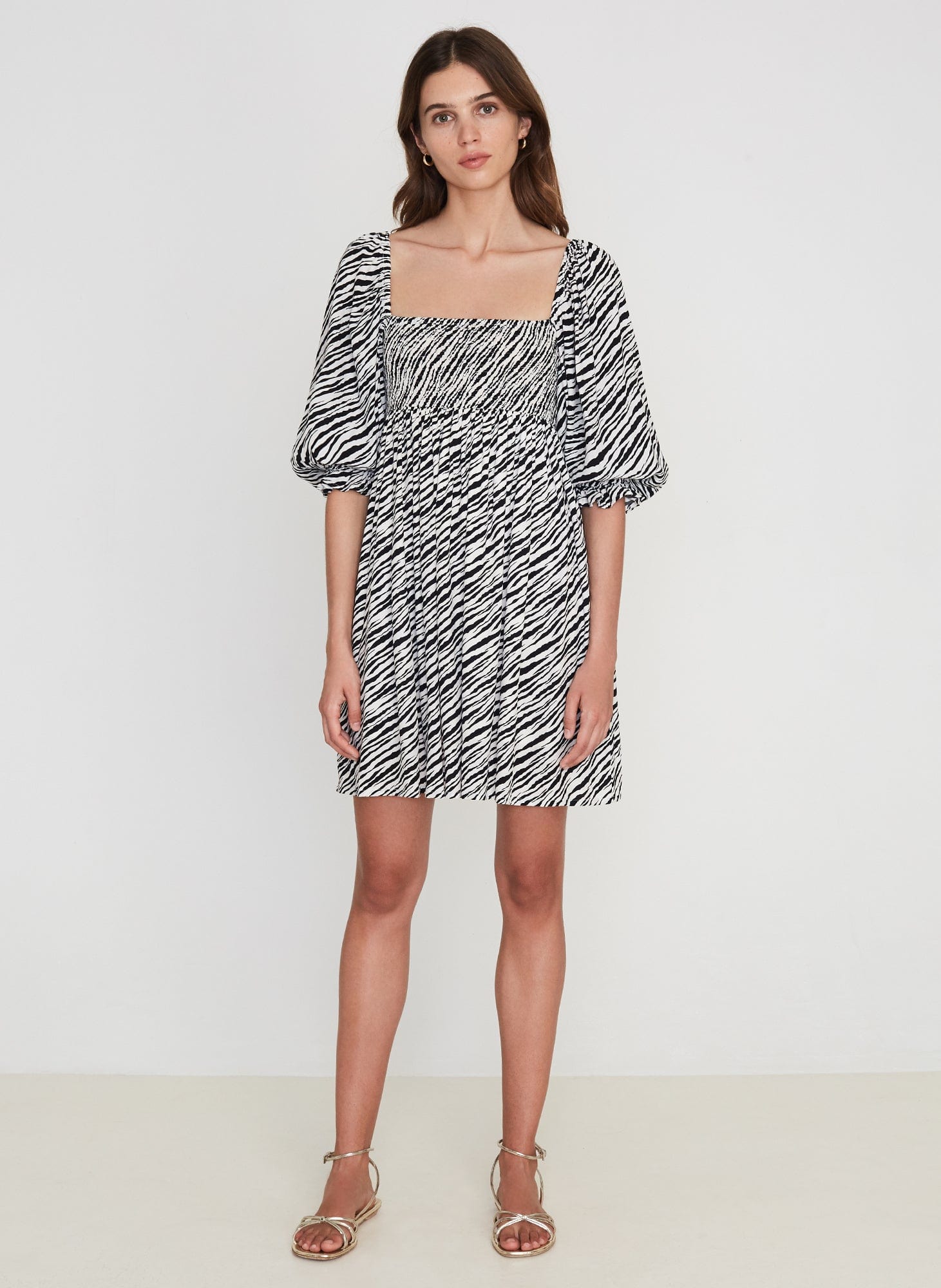 Faithfull The Brand Alina Dress Blance Animal Print - Image 1