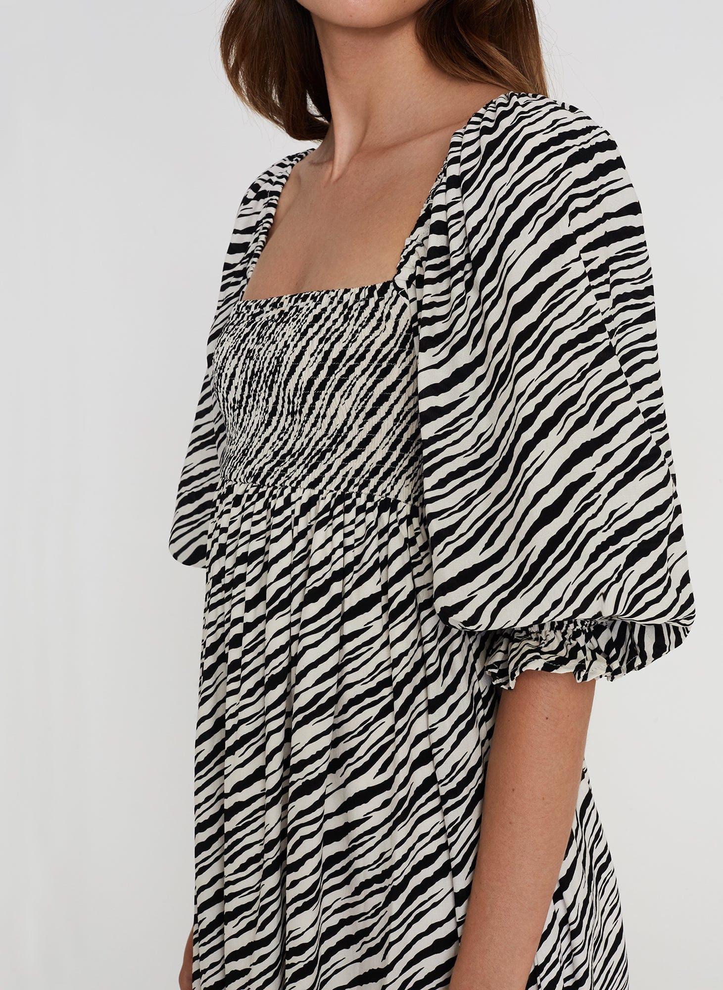 MNFTB121026061529052_3 Faithfull The Brand Alina Dress Blance Animal Print - Image 3