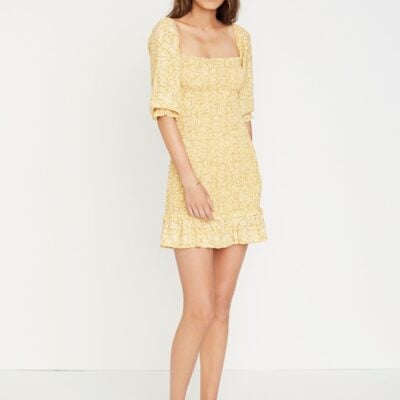 Faithfull The Brand Petra Snake Natural Es Saada Mini Dress - Image 2