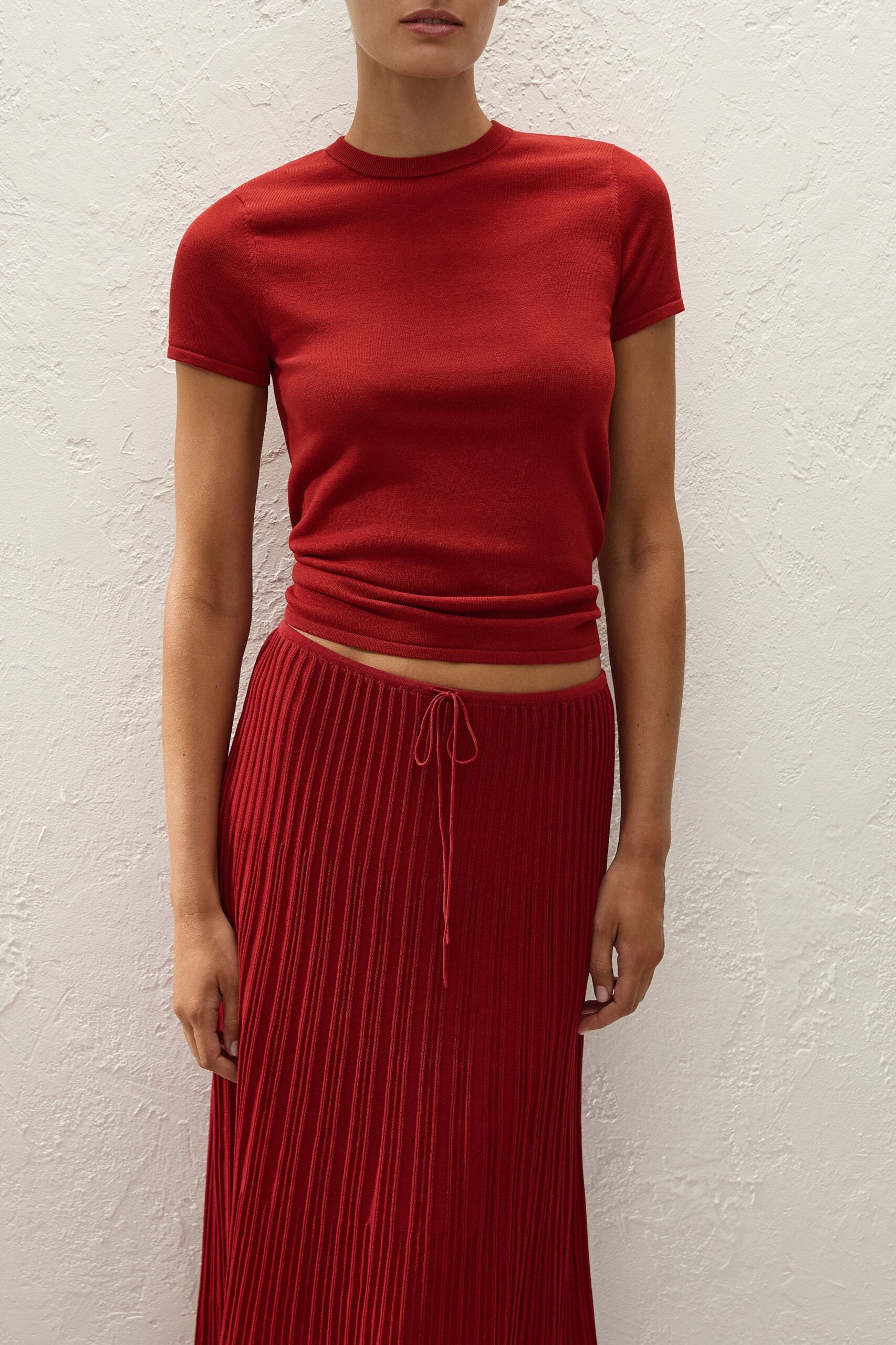 Faithfull The Brand Leandra T-Shirt Red Ochre - Image 3
