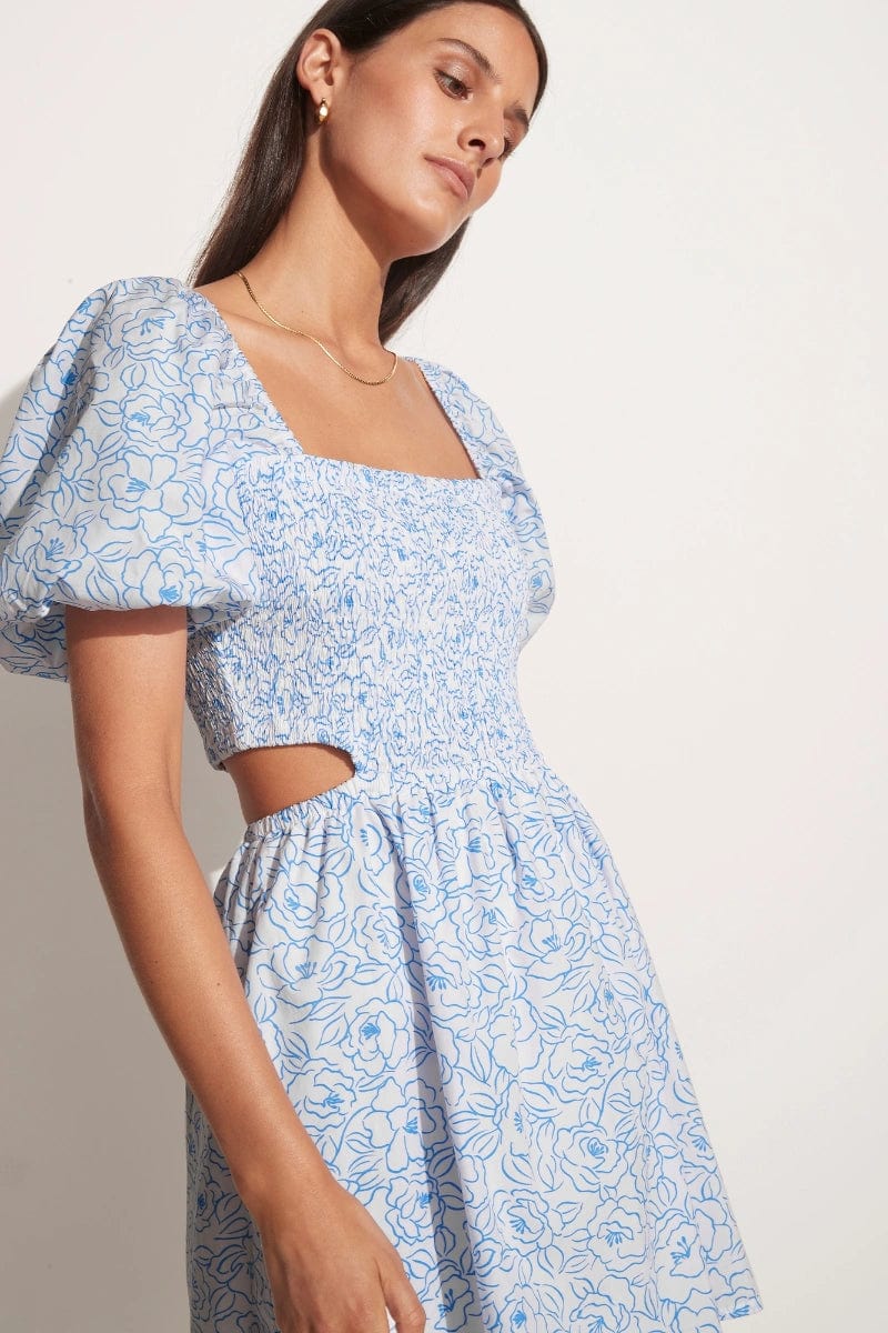 MNFTB191026063544179_2 Faithfull The Brand Vendita Mini Dress Martine Floral Print Blue - Image 2