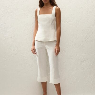 Faithfull The Brand Valeria Capri White - Image 1