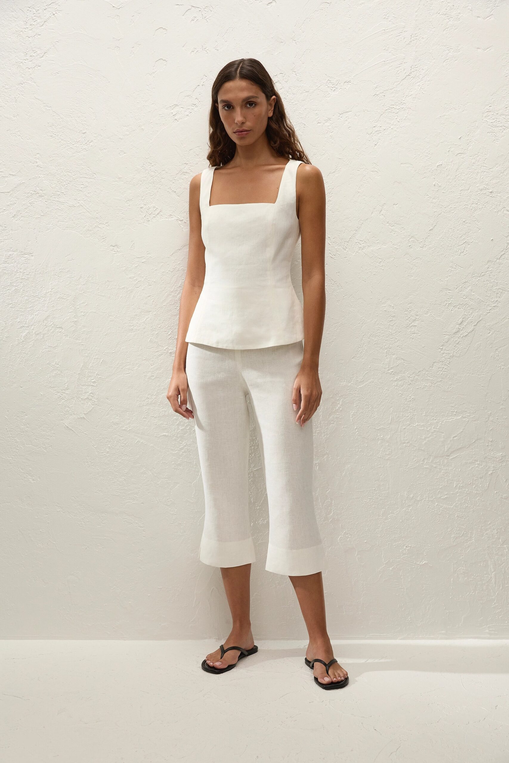 Faithfull The Brand Valeria Capri White - Image 1