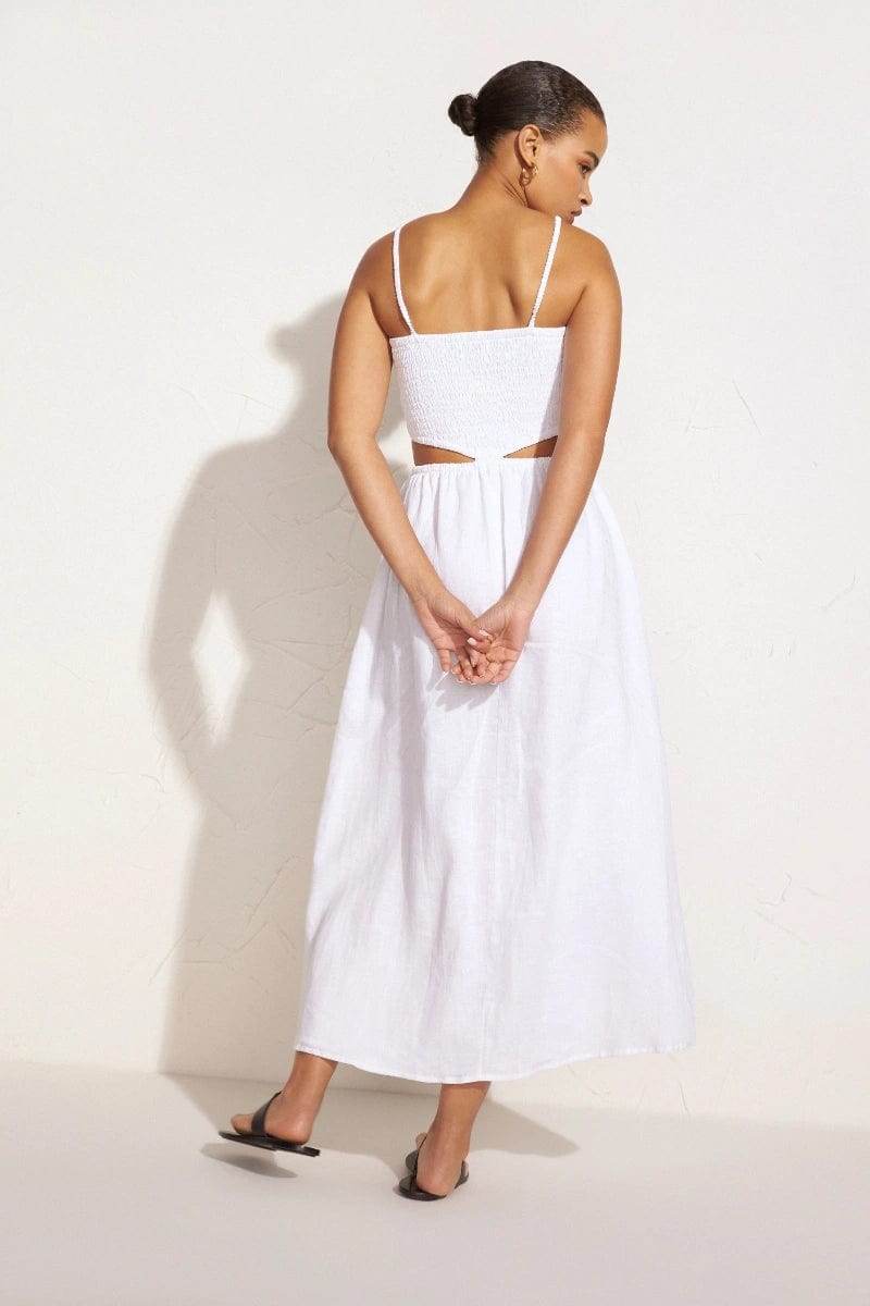 MNFTB191026063544185_3 Faithfull The Brand Tayari Midi Dress Plain White - Image 3