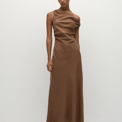 Faithfull The Brand Suis Midi Dress Clay - Image 1