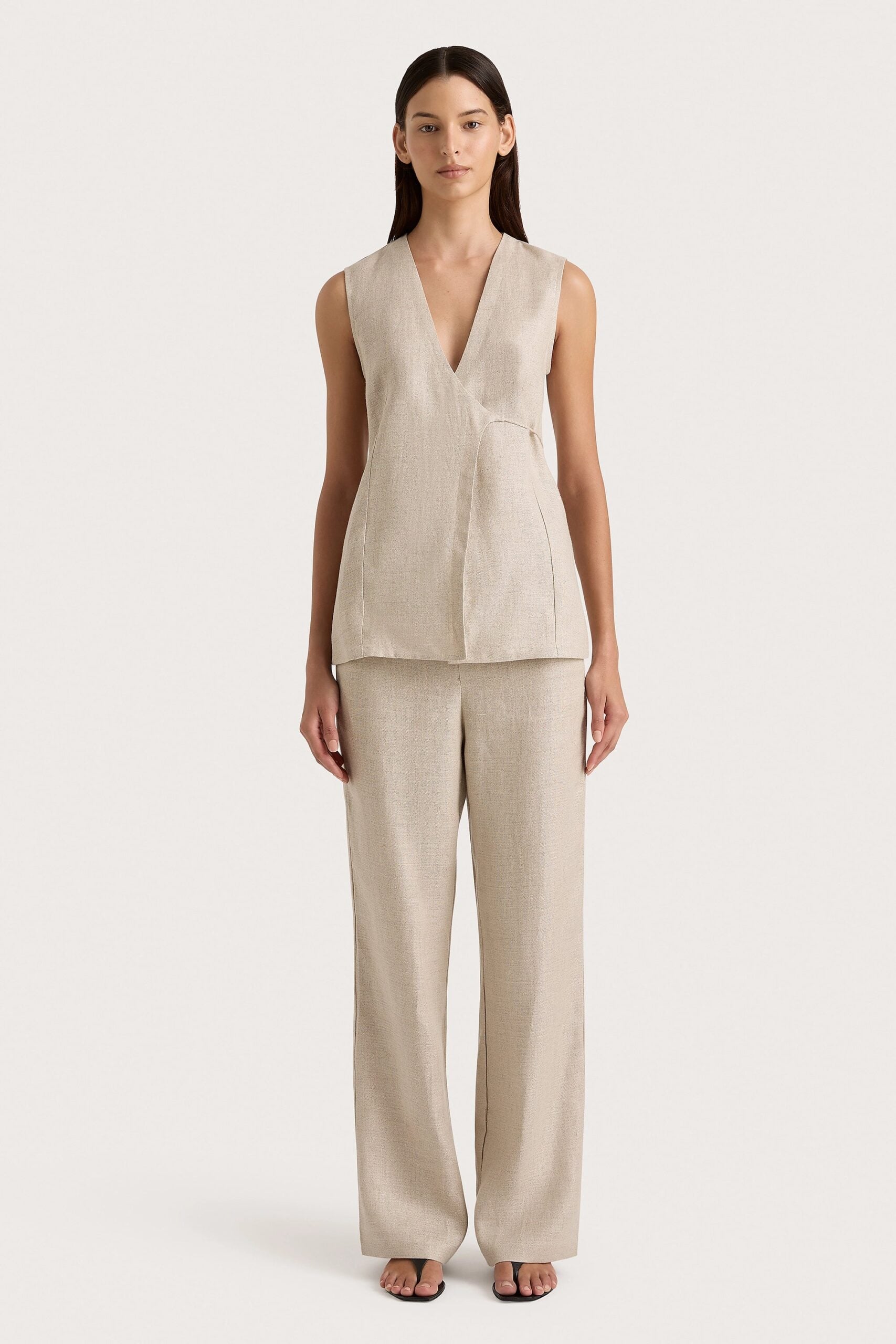 Faithfull The Brand Sanne Pant Oatmeal - Image 1