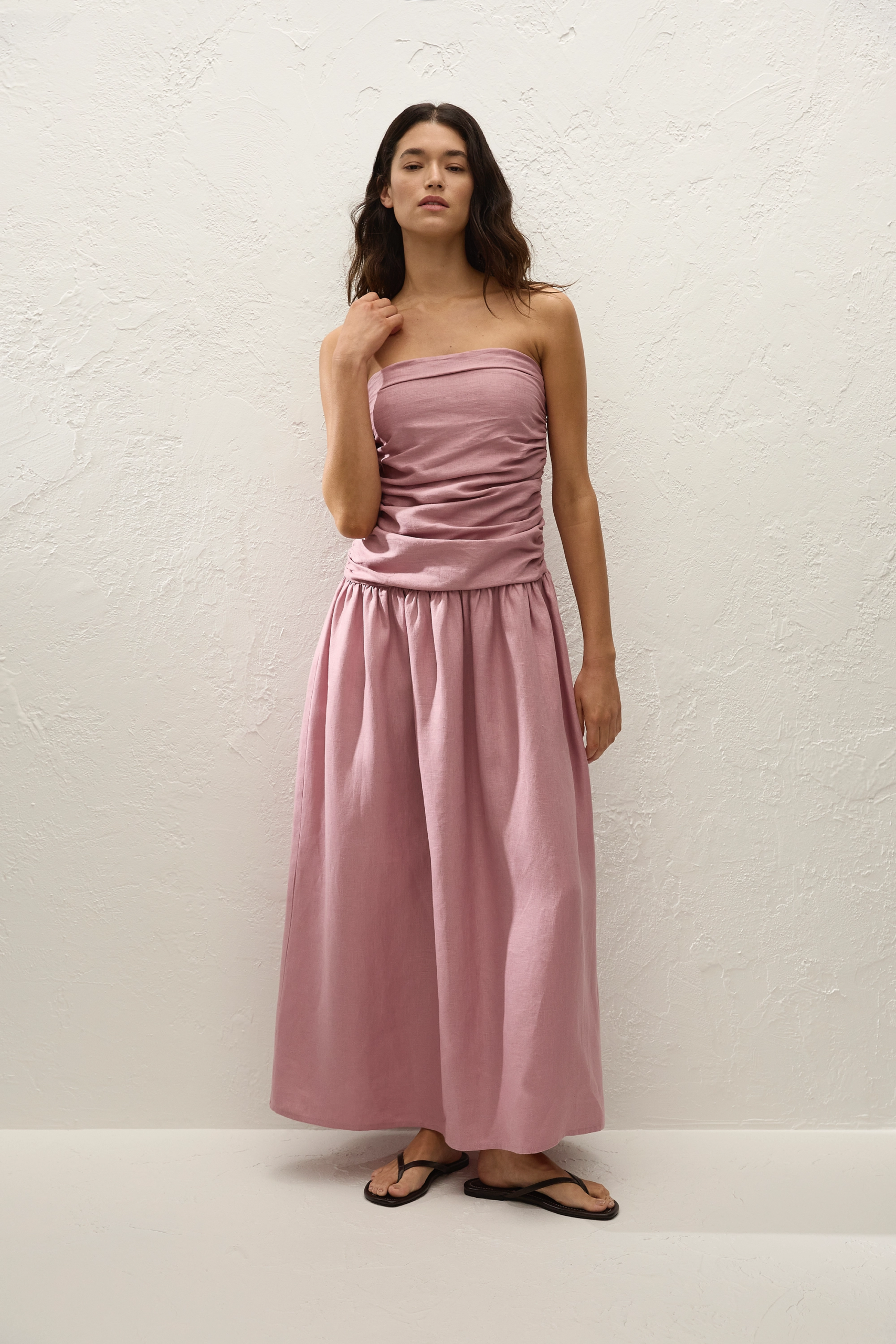 Faithfull The Brand Sacha Maxi Dress Dusty Mauve - Image 1