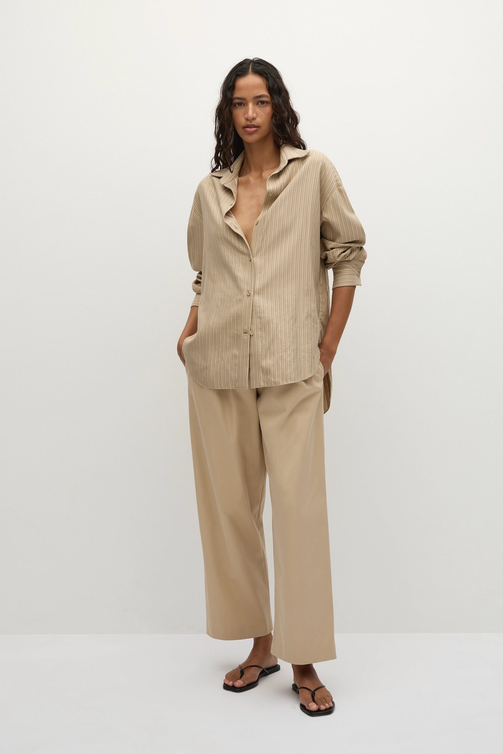 Faithfull The Brand Sable Trouser Fawn - Image 1