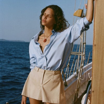 Faithfull The Brand Sable Mini Skirt Fawn - Image 2