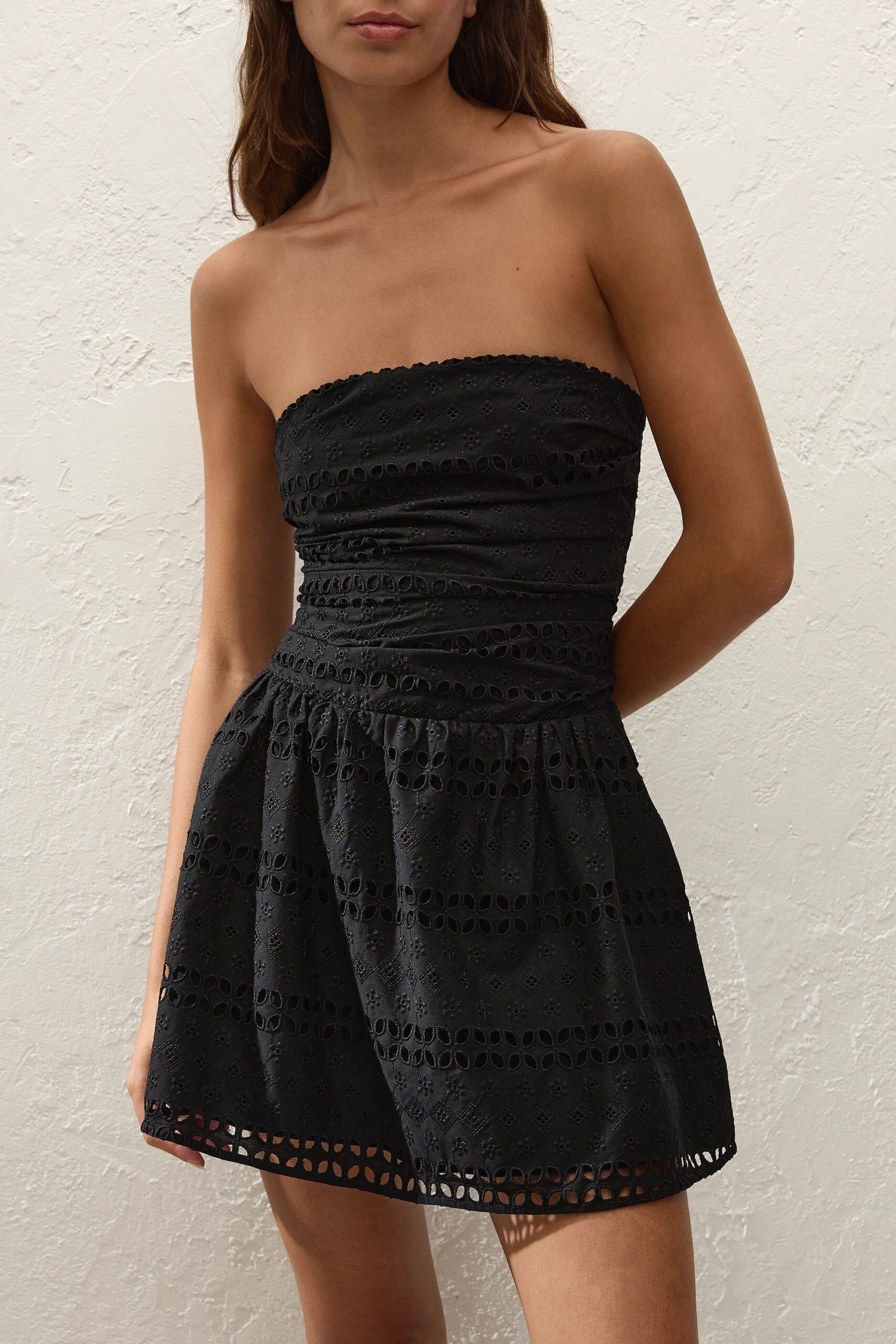 MNFTB191026063544227_2 Faithfull The Brand Roja Mini Dress Rosa Broderie Black - Image 2