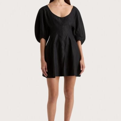 Faithfull The Brand Raynara Mini Dress Black - Image 1