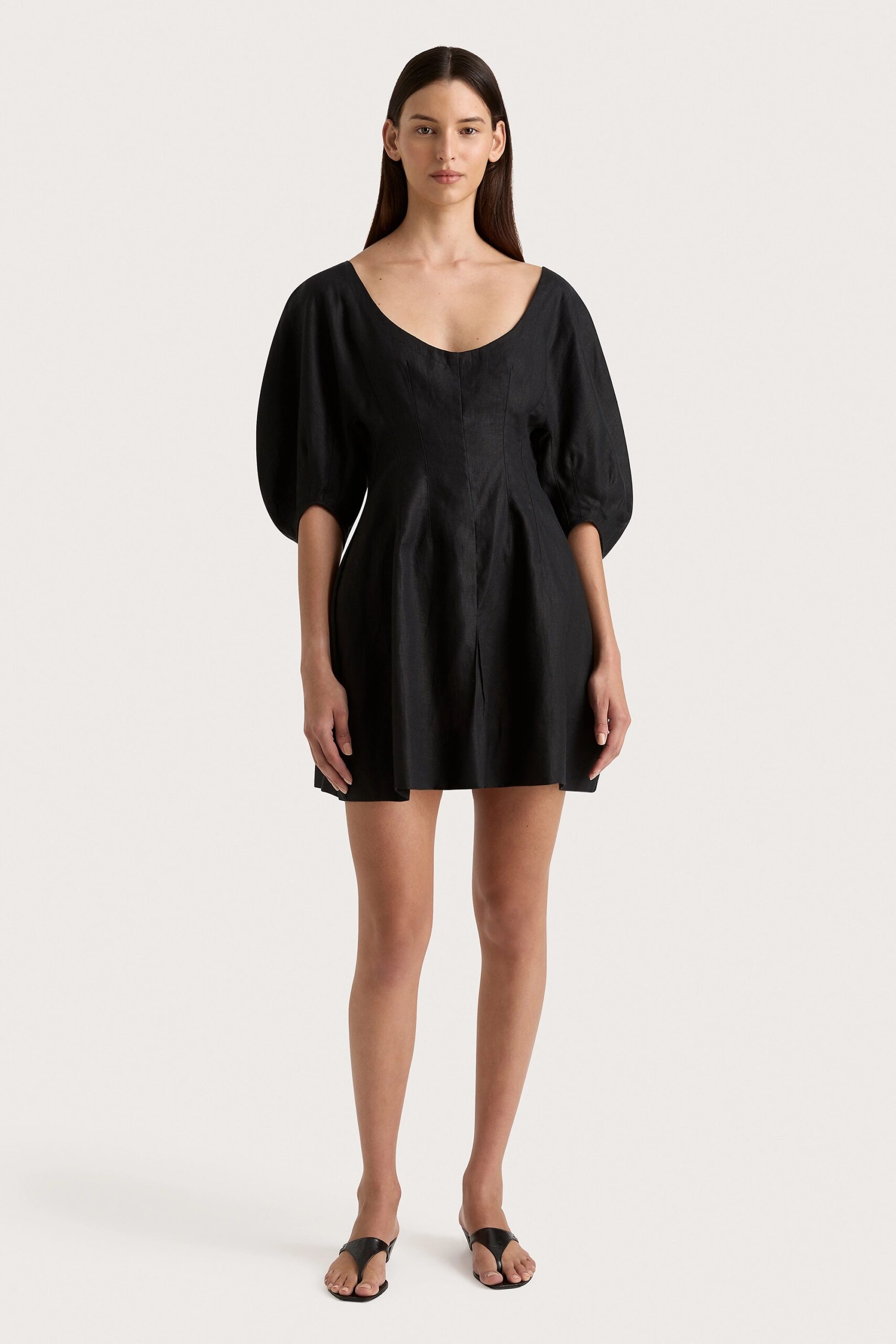 Faithfull The Brand Raynara Mini Dress Black - Image 1